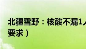 北疆雪野：核酸不漏1人（省市对石家庄提新要求）