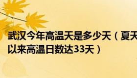 武汉今年高温天是多少天（夏天的味道0707：武汉今年出梅以来高温日数达33天）