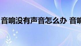 音响没有声音怎么办 音响没有声音怎么解决）