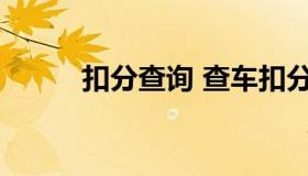 扣分查询 查车扣分怎么查询系统