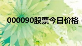 000090股票今日价格（000100今天股价