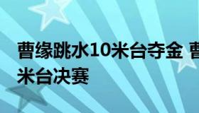 曹缘跳水10米台夺金 曹缘、杨健晋级跳水10米台决赛