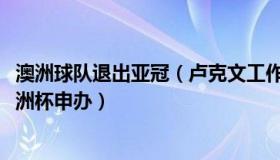 澳洲球队退出亚冠（卢克文工作室：澳大利亚退出2023年亚洲杯申办）