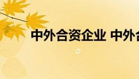 中外合资企业 中外合资企业有哪些