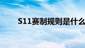 S11赛制规则是什么 S11加赛赛制）