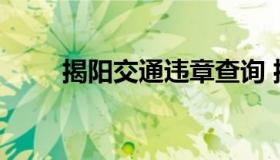 揭阳交通违章查询 揭阳交警信息网