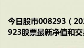 今日股市008293（2022-08-31今日SH900923股票最新净值和交易情况）