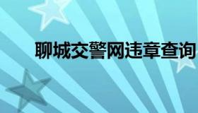 聊城交警网违章查询 聊城交警网官网