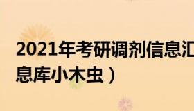 2021年考研调剂信息汇总（2021考研调剂信息库小木虫）