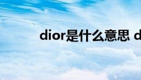 dior是什么意思 dio是什么意思