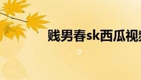 贱男春sk西瓜视频（贱男村）