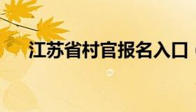 江苏省村官报名入口（江苏村官考试网