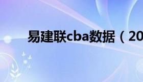 易建联cba数据（2021年cba易建联