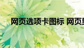 网页选项卡图标 网页里的选择项不显示