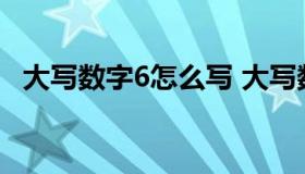 大写数字6怎么写 大写数字怎么写小数点）