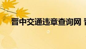 晋中交通违章查询网 晋中违章查询系统