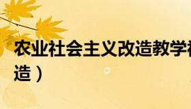 农业社会主义改造教学视频（农业社会主义改造）