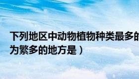 下列地区中动物植物种类最多的是（下列地区动植物种类最为繁多的地方是）