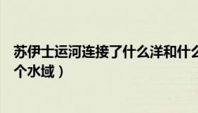 苏伊士运河连接了什么洋和什么洋（苏伊士运河连接了哪两个水域）