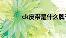 ck皮带是什么牌子（ck皮带）