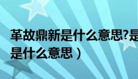 革故鼎新是什么意思?是什么意思?（革故鼎新是什么意思）