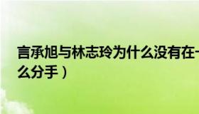 言承旭与林志玲为什么没有在一起?（言承旭和林志玲为什么分手）