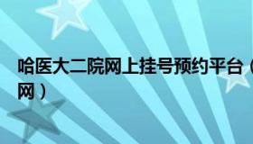 哈医大二院网上挂号预约平台（哈医大二院网上预约挂号官网）