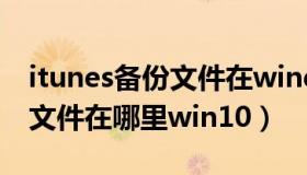 itunes备份文件在windows（itunes备份的文件在哪里win10）