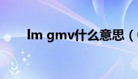 lm gmv什么意思（GMV什么意思）