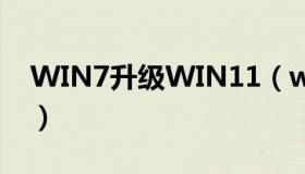 WIN7升级WIN11（win7升级windows10）