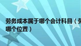 劳务成本属于哪个会计科目（劳务成本属于资产负债表中的哪个位置）