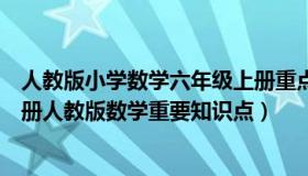 人教版小学数学六年级上册重点知识点总结（小学六年级上册人教版数学重要知识点）