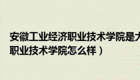 安徽工业经济职业技术学院是大专还是中专（安徽工业经济职业技术学院怎么样）