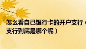 怎么看自己银行卡的开户支行（怎样查询自己银行卡的开户支行到底是哪个呢）