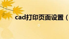 cad打印页面设置（打印页面设置）