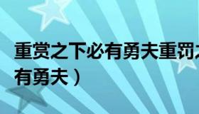 重赏之下必有勇夫重罚之下必有（重赏之下必有勇夫）