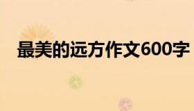 最美的远方作文600字（远方作文600字）