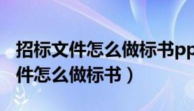 招标文件怎么做标书ppt模板下载（有招标文件怎么做标书）