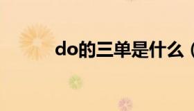 do的三单是什么（三单是什么）