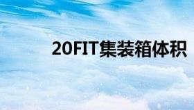 20FIT集装箱体积（集装箱体积）