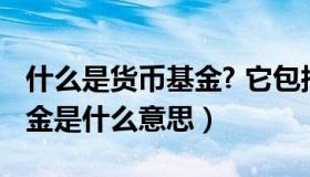 什么是货币基金? 它包括哪些内容（货币型基金是什么意思）