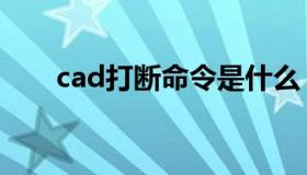 cad打断命令是什么（cad打断命令）