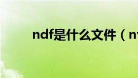 ndf是什么文件（nfo是什么文件）