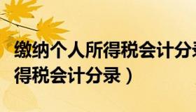 缴纳个人所得税会计分录怎么做（缴纳个人所得税会计分录）