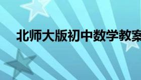 北师大版初中数学教案（初中数学教案）