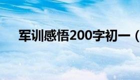 军训感悟200字初一（军训感悟200字）