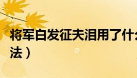 将军白发征夫泪用了什么（将军白发征夫泪手法）