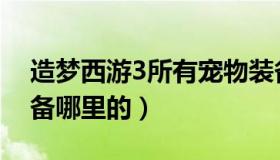 造梦西游3所有宠物装备（造梦西游3宠物装备哪里的）