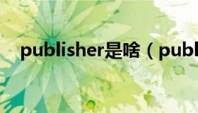 publisher是啥（publisher是什么软件）