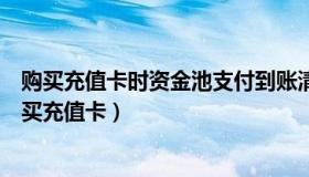 购买充值卡时资金池支付到账清单查询必填内容不包含（购买充值卡）